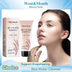 Rice Water Face Wash Deep Cleaning Moisturizing Brightening