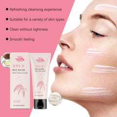 Rice Water Face Wash Deep Cleaning Moisturizing Brightening