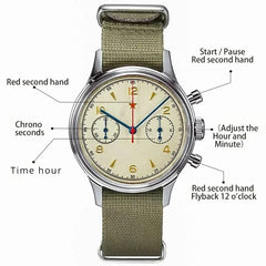 Men's watches 1963 pilot automatic watch 42mm waterproof