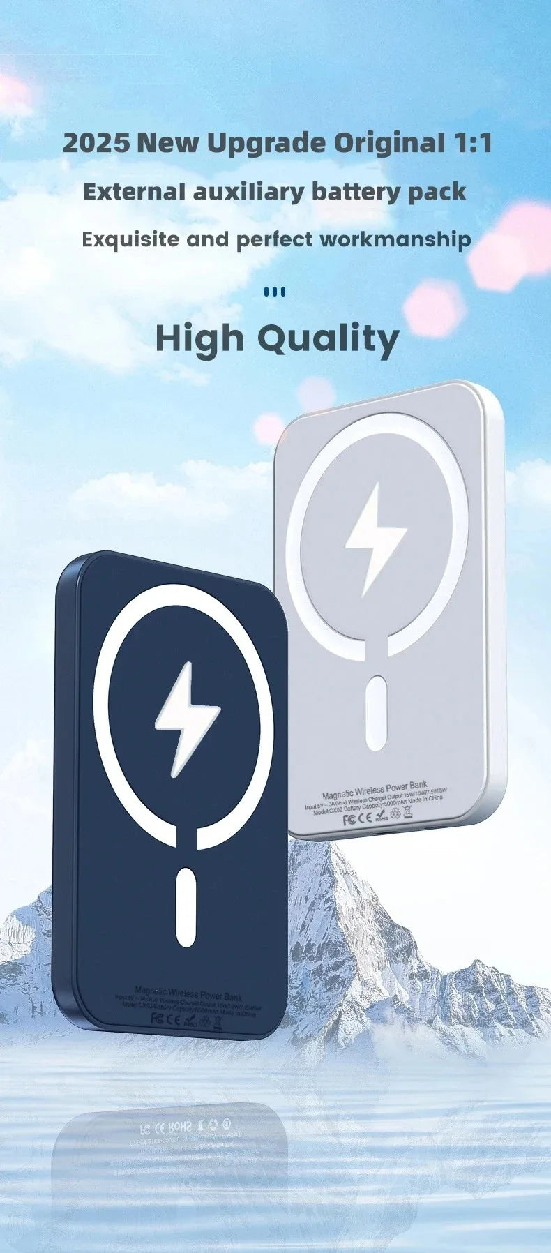 20000mAh Magnetic PowerBank Wireless