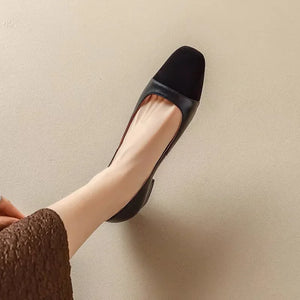 New Leather Women's Heeled Single Shoes Sandals Thick Heel