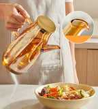 600/800/1000ml Oil Bottle Kitchen Glass Oil Pot