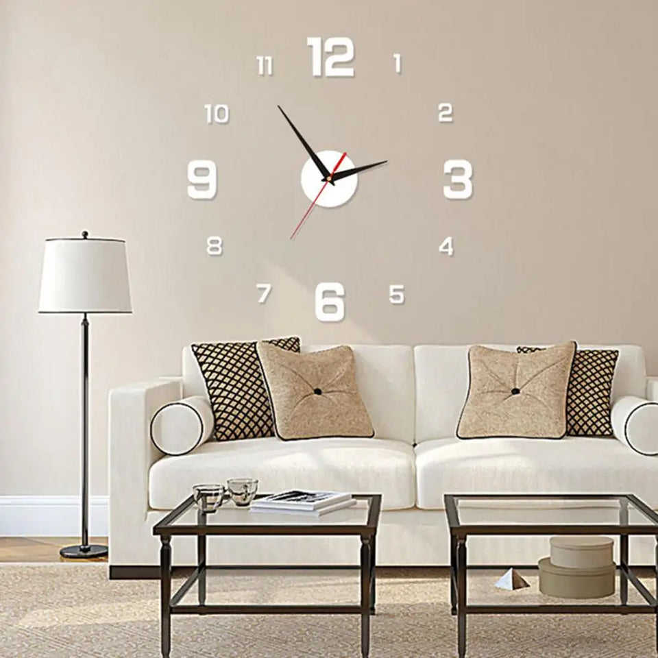 Wall Clock Precise Mute Decorative Punch-free Nordic Style