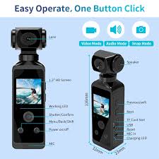 4K 1.3" Screen Action Camera Pocket Cam