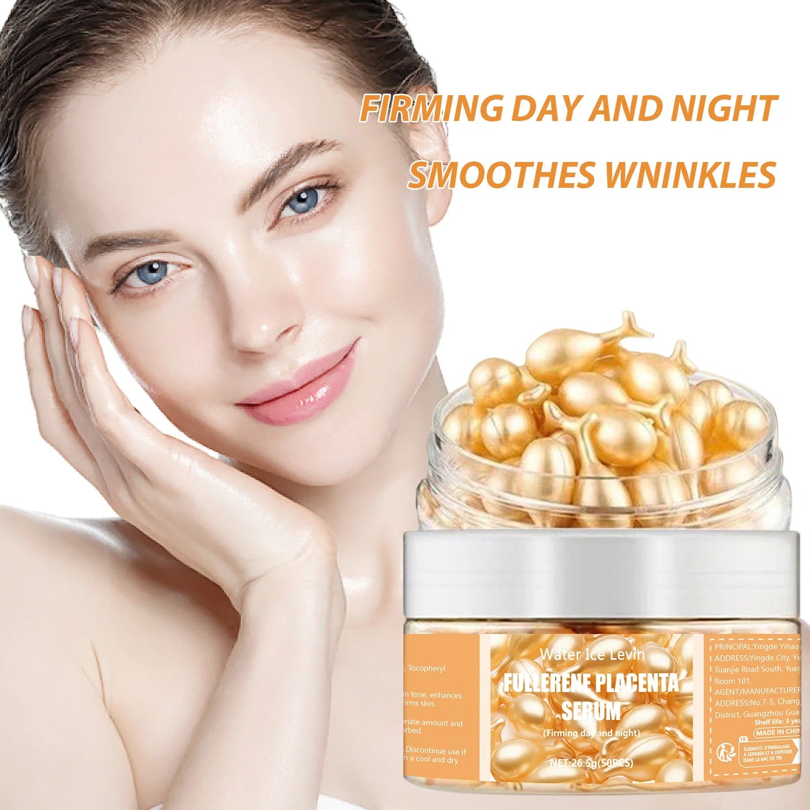 50Pcs Collagen Face Care Capsules Serum Spot Acne