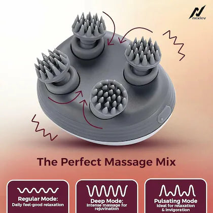Kneading Head Massager Soft Silicone for Stress Relief