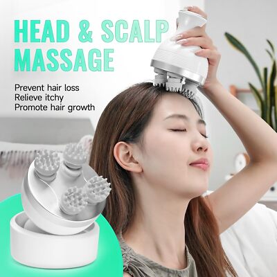 Kneading Head Massager Soft Silicone for Stress Relief